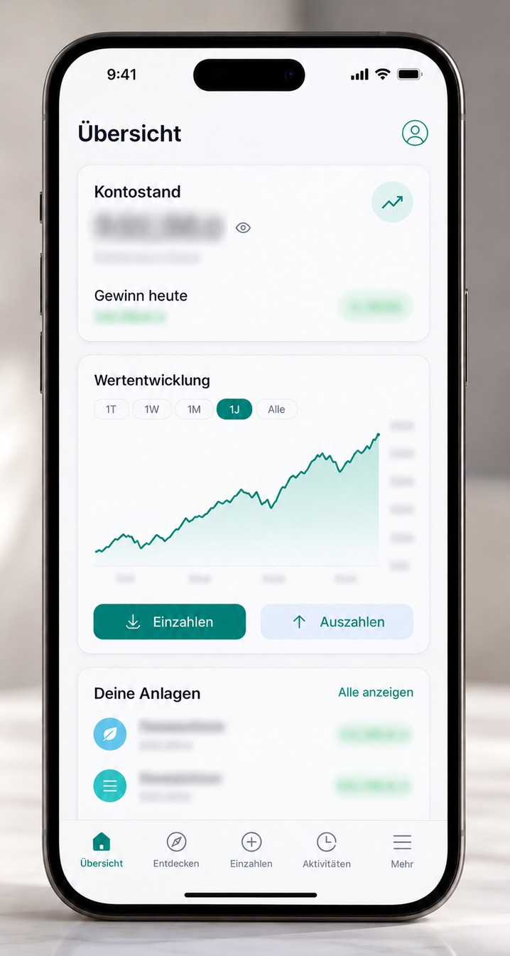 Die Handelsplattform auf dem Smartphone